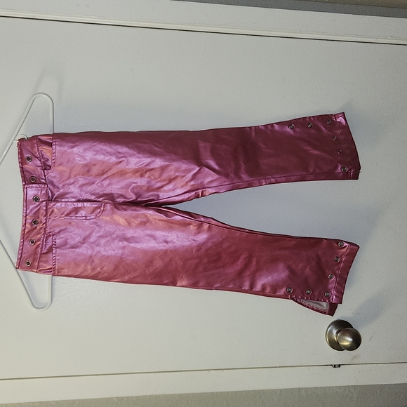 Camp beverly hills Metallic y2k faux leather pants 5-6 - Picture 1 of 12